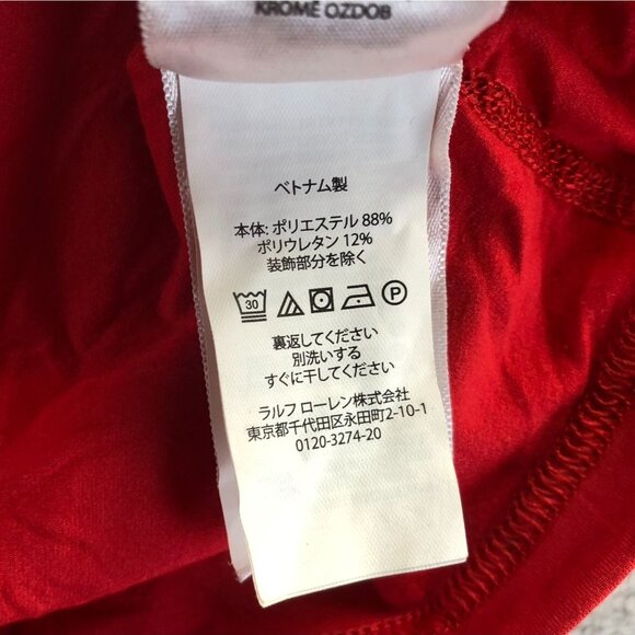 Polo Golf Ralph Lauren Mens Activewear Top Large Red Quarter Zip Long Sleeve - Picture 16 of 16